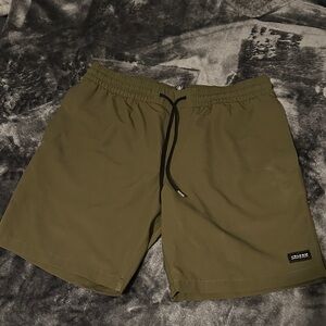 Volcom Men's Olive Athletic Shorts